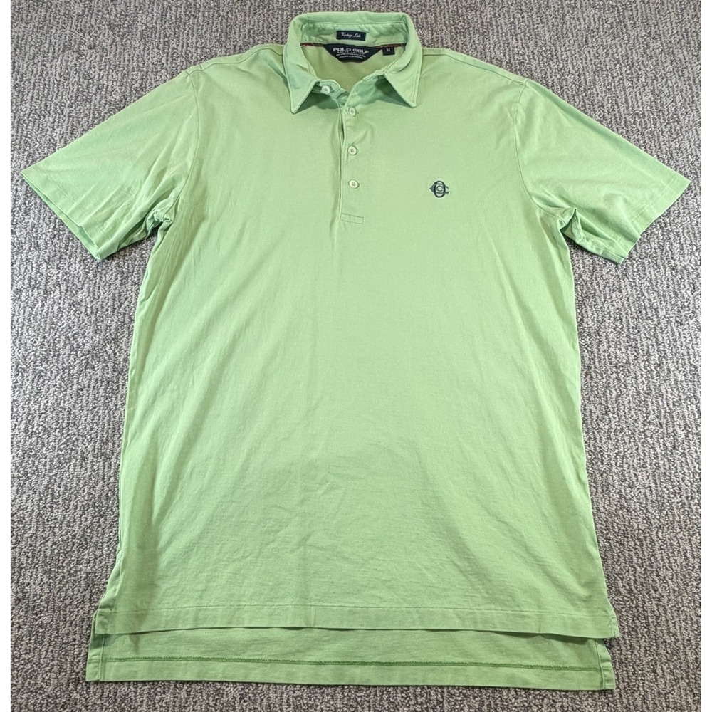 Polo Golf Ralph Lauren Vintage Lisle Short Sleeve Polo Shirt Mens M Oakmont CC